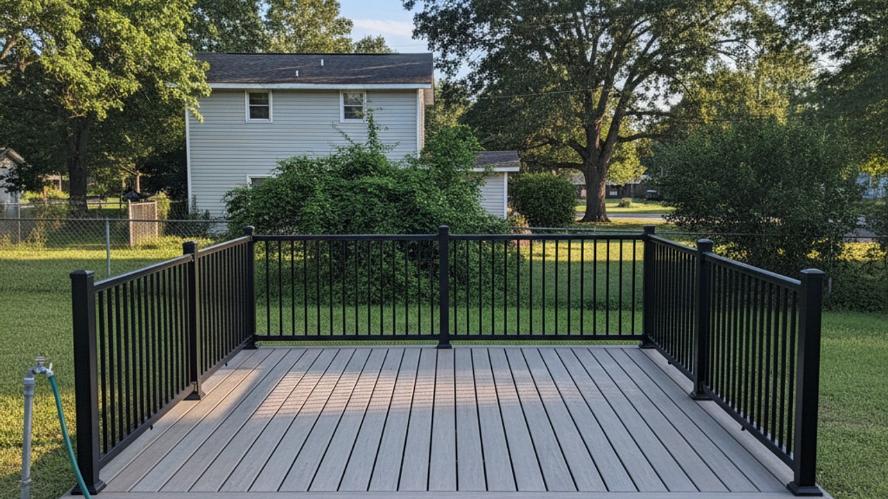 Deck Railing Installation completed by Oasis Deck Co in Ridgeland, MS