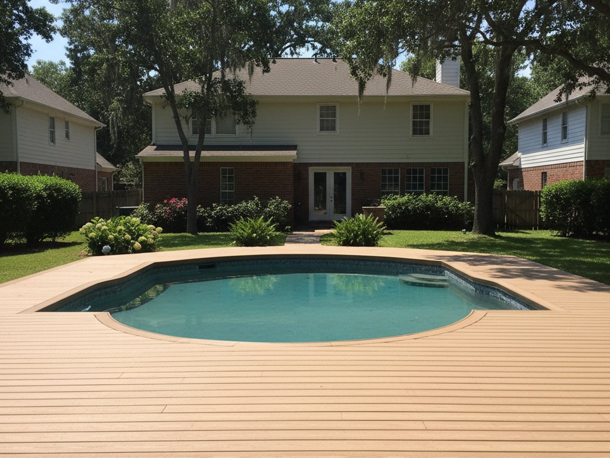 Oasis Deck Co crew at work on a home in Canton, MS
